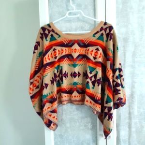 Blu Pepper Aztec cropped sweater